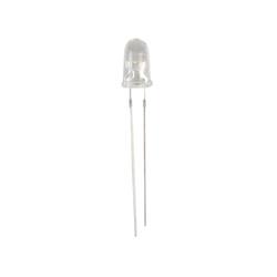 LED, kallvit glasklar lysdiod 5 mm, 25-pack